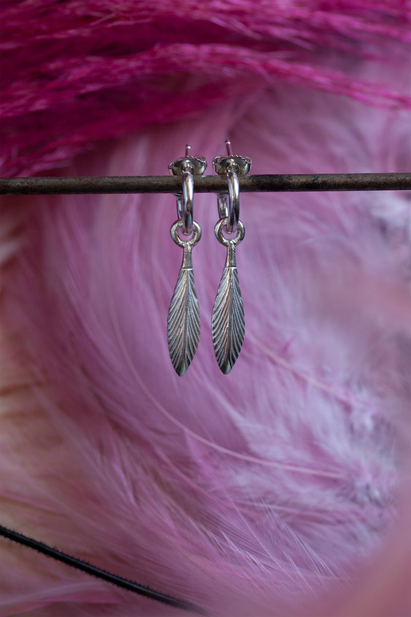 Feather Drop Earrings