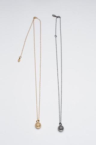 Spotted Ball and Chain Pendant Necklace